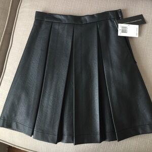 French Connection Black Pleated Skirt
